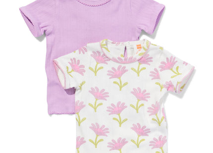 baby t-shirt openwork - 2 pieces light purple