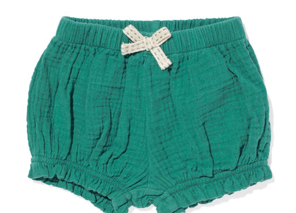 baby puff pants muslin green