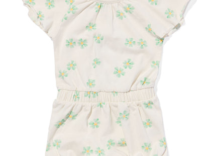 baby jumpsuit floral off-white