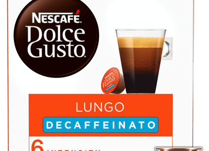 Nescafe Dolce Gusto coffee cups lungo decaf