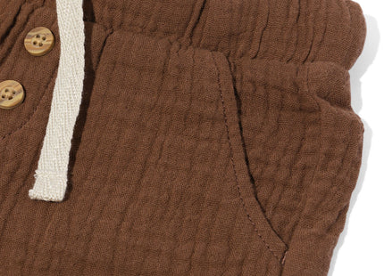 baby shorts muslin brown