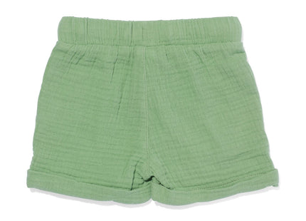 baby shorts muslin green
