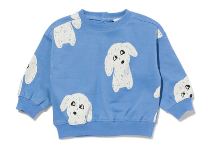 baby sweater honden felblauw