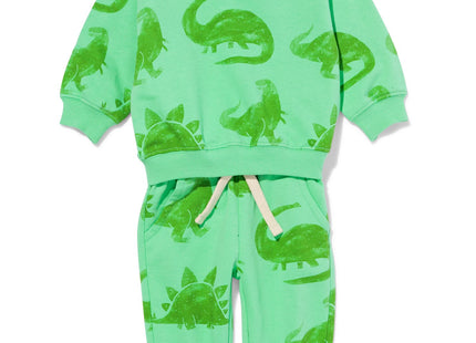 baby kleding sweatset dino's  groen