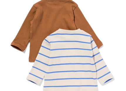 baby shirts rib - 2 stuks multi