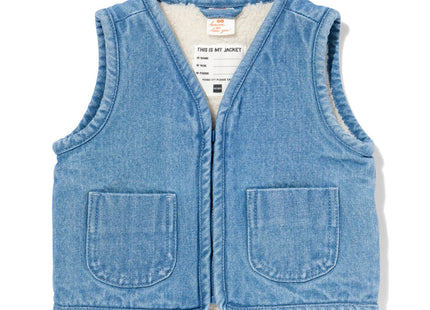 baby gilet denim/teddy lichtblauw