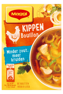 Maggi Bouillon kip minder zout 8 blokjes