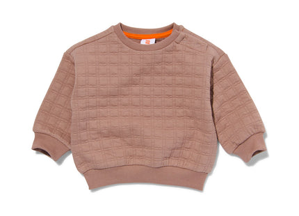 baby sweater doorgestikt bruin