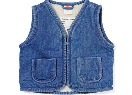 baby vest denim/teddy denim