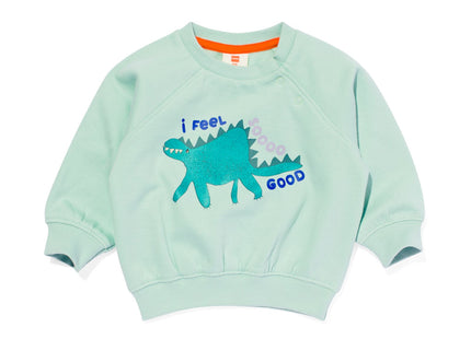 baby sweater dino mint green