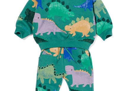 baby clothes sweat set dino green