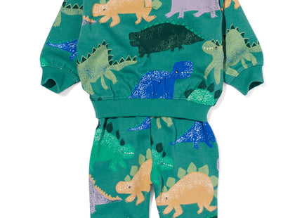 baby clothes sweat set dino green