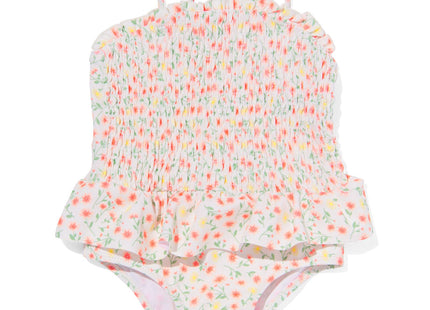 baby swimsuit smock flowers multi