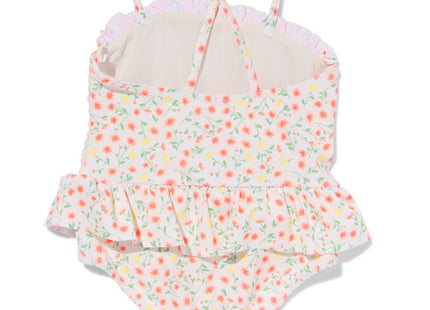 baby swimsuit smock flowers multi