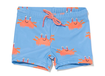 baby swim trunks crabs light blue