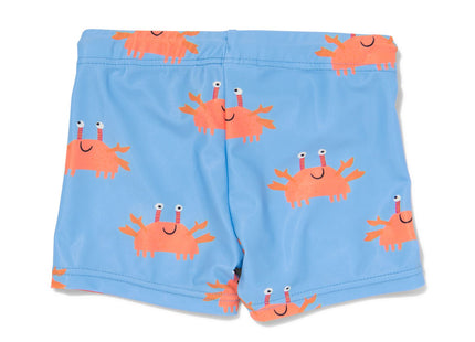 baby swim trunks crabs light blue