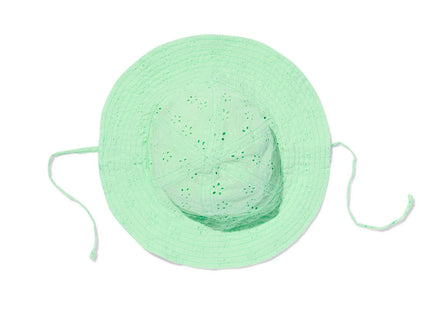 baby sun hat cotton with embroidery green