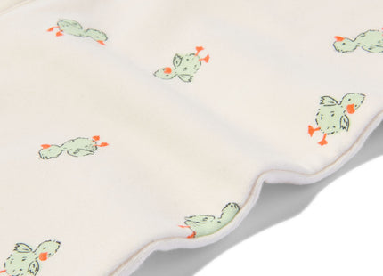 baby sleeping bag with press stud sleeves cotton ducks off-white