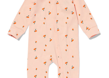 baby pajama jumpsuit tangerines light pink