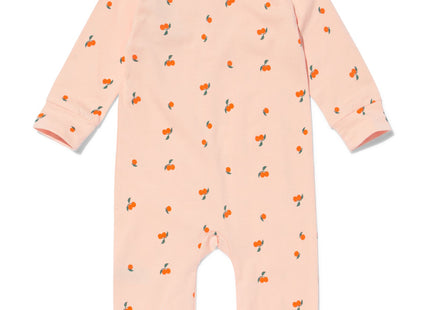 baby pajama jumpsuit tangerines light pink