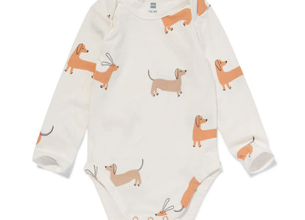 baby romper met stretch gebroken wit