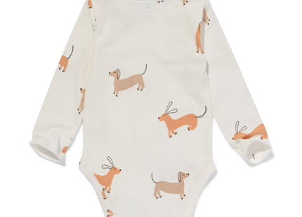 baby romper met stretch gebroken wit