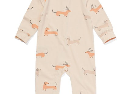 babypyjama jumpsuit teckels beige