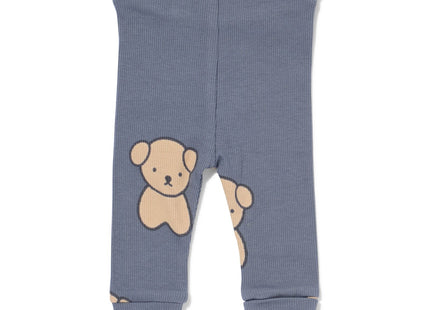 newborn legging hond rib donkergrijs