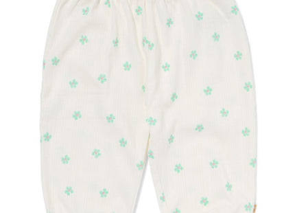 baby pants floral off-white