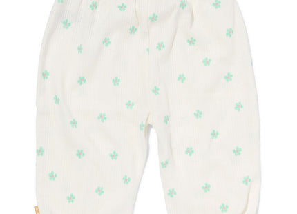 baby pants floral off-white