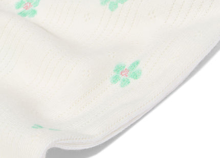 baby pants floral off-white