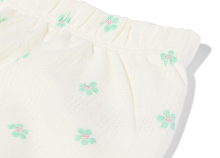 baby pants floral off-white