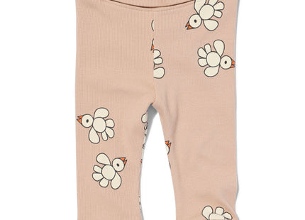 Miffy newborn grow-along leggings rib light brown