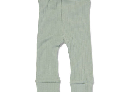 newborn meegroei legging rib met bamboe groen