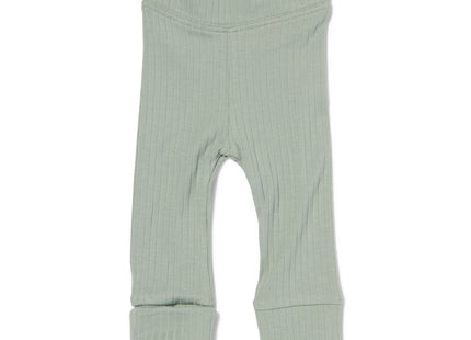 newborn meegroei legging rib met bamboe groen