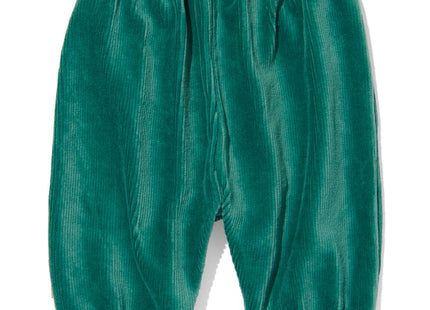 newborn broek rib velours groen