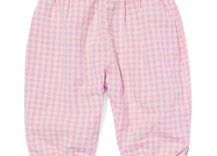newborn pants lined pink