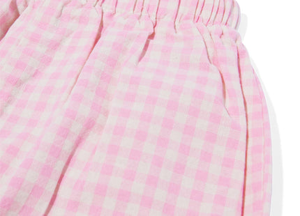 newborn pants lined pink