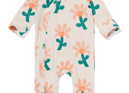 Newborn grow-along jumpsuit with bamboo ecru