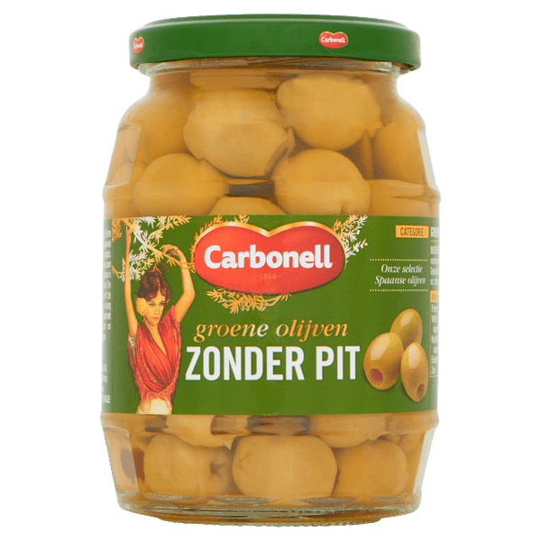Carbonell Green Olives, Pitted