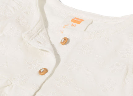 Newborn jumpsuit broderie off-white