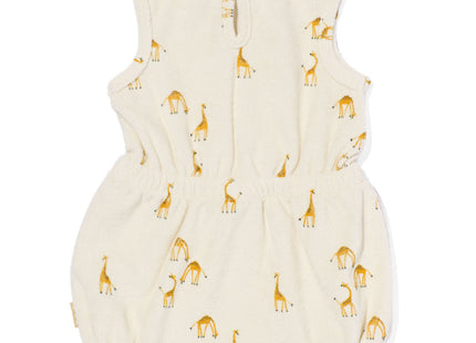 Newborn jumpsuit terry giraffe ecru