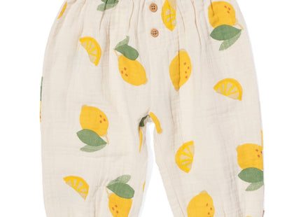 Newborn pants muslin lemon ecru