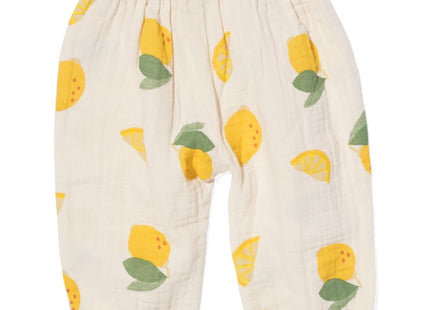 Newborn pants muslin lemon ecru