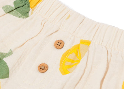 Newborn pants muslin lemon ecru