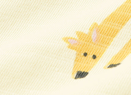 Newborn baby t-shirt giraffe light yellow