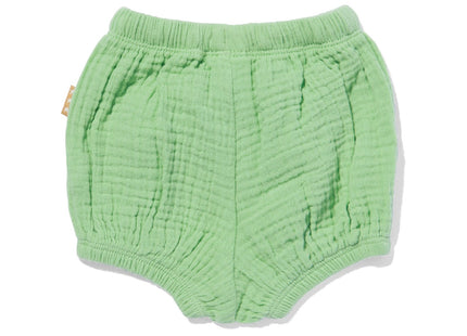 Newborn puff pants muslin stripes green