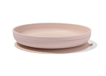 plate with removable suction cup 19cm beige