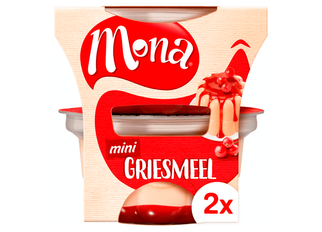 Mona Duopudding Grieß-Rotbeeren-Sauce