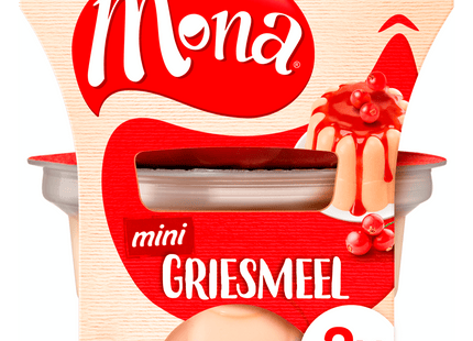 Mona Duopudding griesmeel-rode bessensaus  Dutchshopper